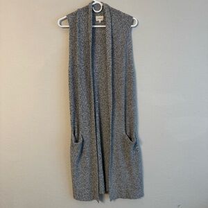 Aritzia Wilfred Grey Sleeveless Long Cardigan Small
